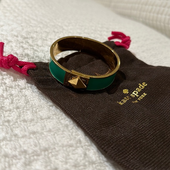 Gold and turquoise Kate spade bangle - Picture 1 of 3